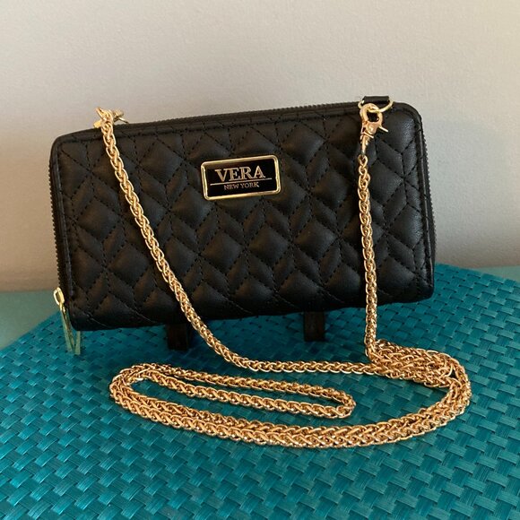Vera New York NWOT Crossbody Clutch Wallet with Unbranded Gold Chain - Picture 3 of 16